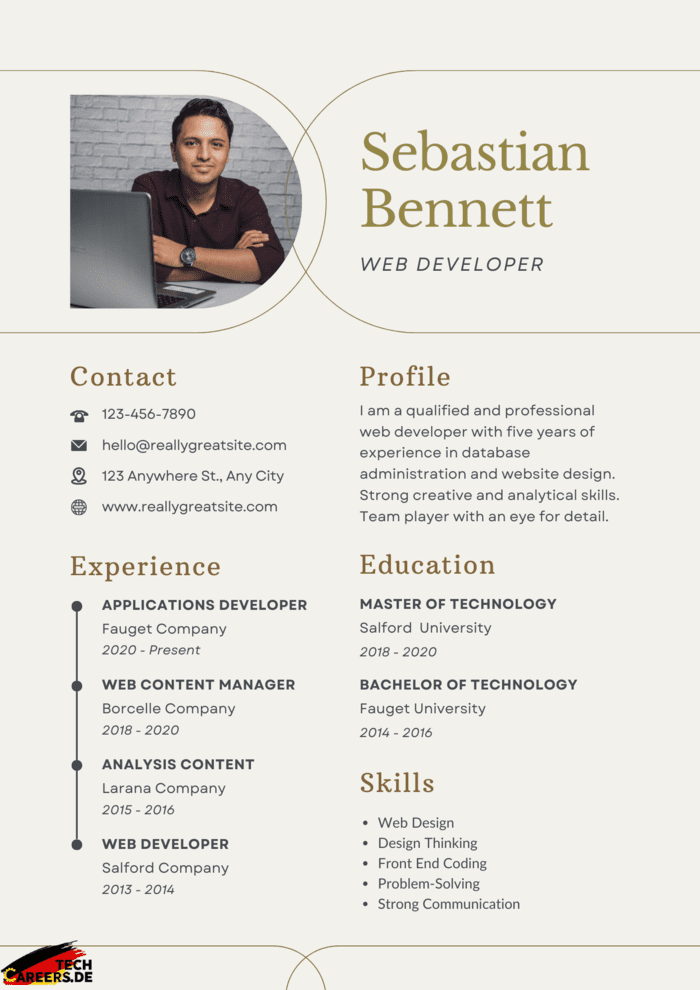 German Resume Template for Developers
